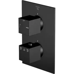 Steinberg Serie 160 Dusch-/Wannenarmatur, Fertigmontageset, Unterputz, zwei Verbraucher, 16041333S, Farbe: Mattschwarz