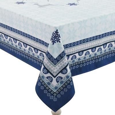 Laural Home Reindeer Winter Tablecloth