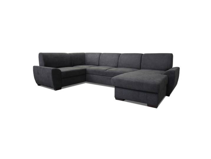 Livetastic Wohnlandschaft, Dunkelgrau, Kunststoff, 6-Sitzer, U-Form, 310x190 cm, Made in Europe, Schlafen auf Sitzhöhe, Wohnzimmer, Sofas & Couches, Wohnlandschaften, Wohnlandschaft U-Form