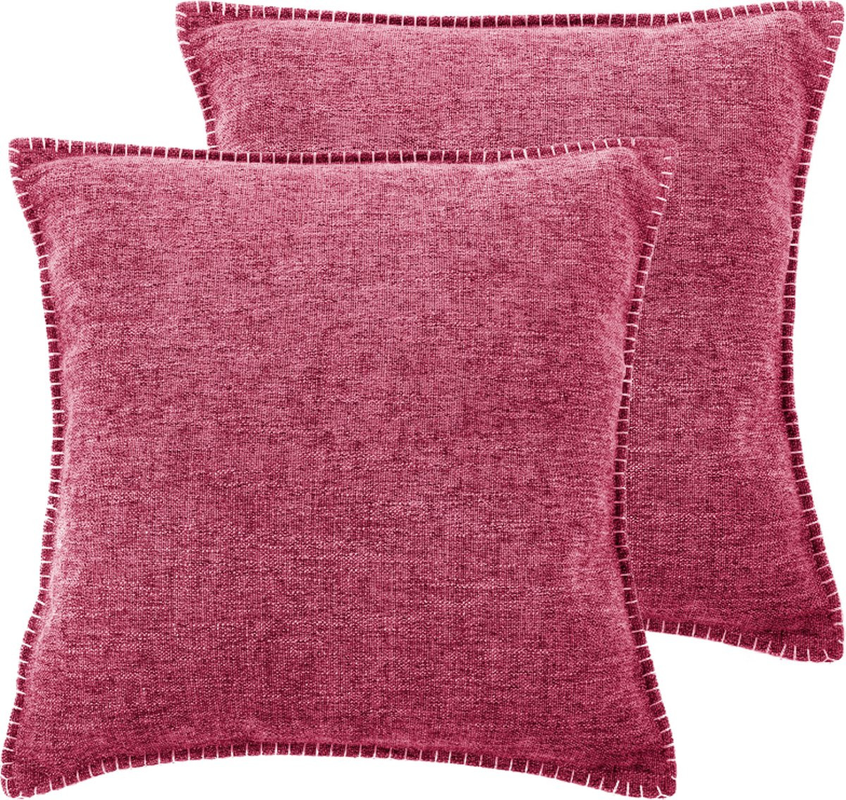 Tiseco Home Studio Kussen DAMIAN Set van 2 Rosegold 45x45 cm