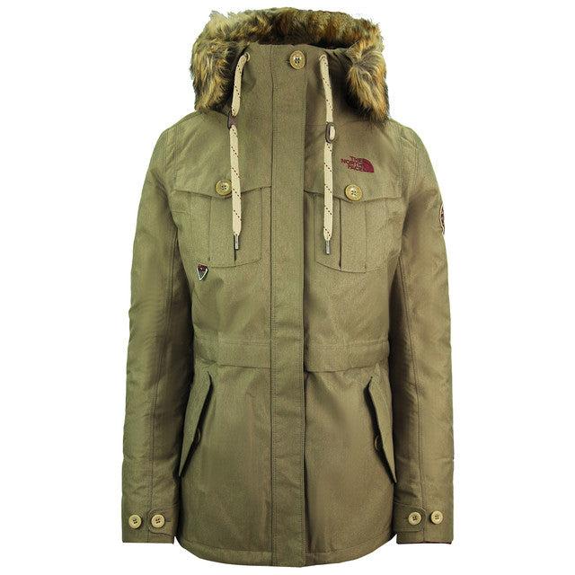 The North Face Snowboard Triclimate Kapuzenjacke Grün Damen Parka Jacke NF0A3L7GYZK