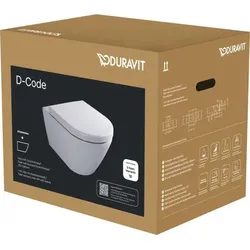 Duravit D-Code WC-Set wandhängend, Durafix, Rimless (spülrandlos) 49030900B2