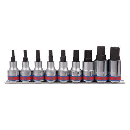 King TONY KOMPLET NASADEK 1/2" 9cz. 3/16"- 5/8" (KT4110SR10)