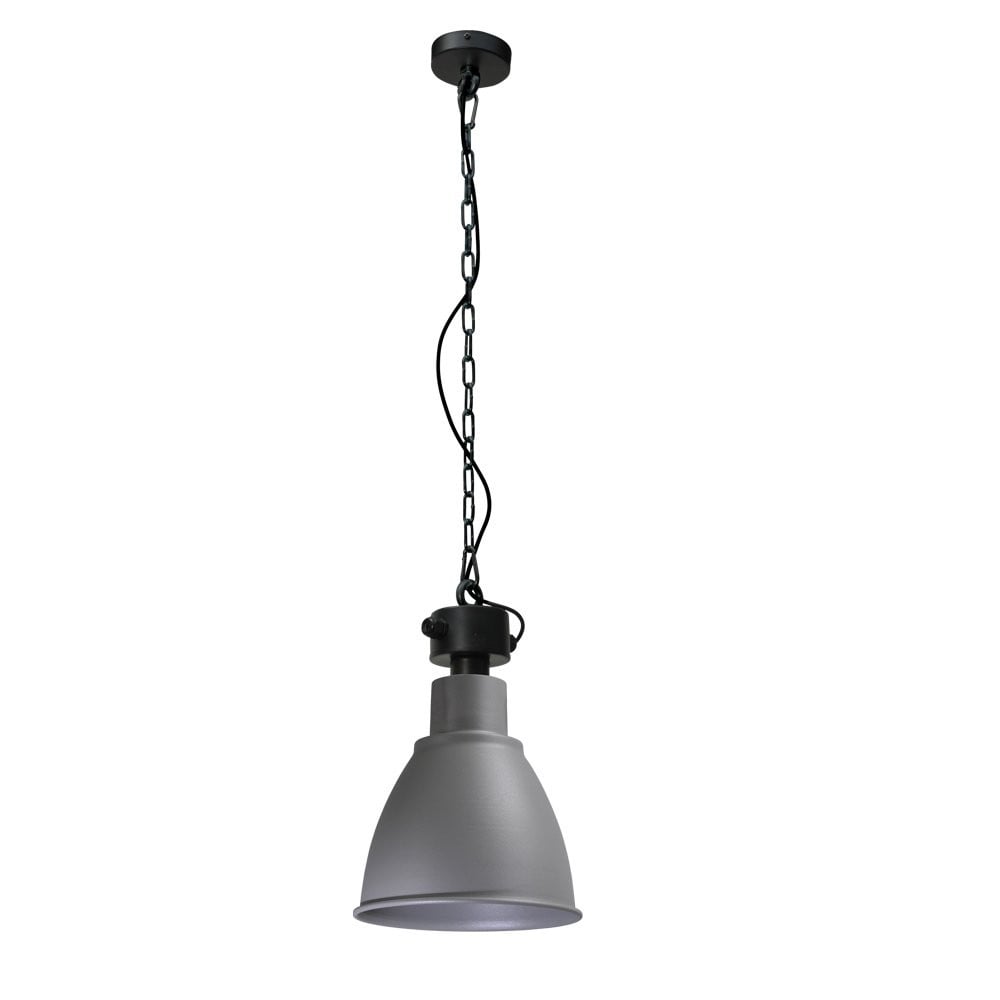 Industriële hanglamp Masterlight Industria 27 in zwart en grijs