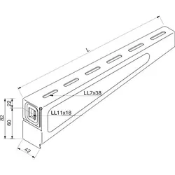 Niedax Ausleger 100mm 1,5 kN 15B3-100-V