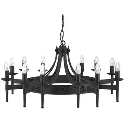 Searchlight 24212-12BK Cartwheel Hängeleuchte 12xE27