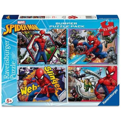 Kinderpuzzle 4x100 Teile - Spider-Man - Rettung in der Not