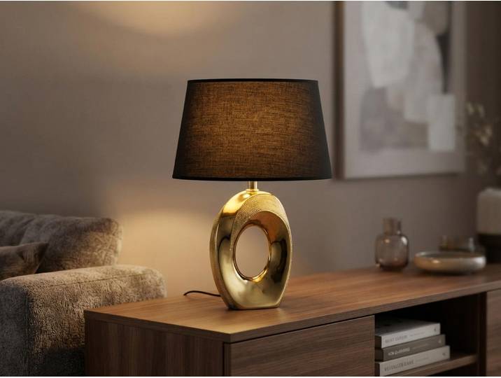 tischleuchte Taba 16 x 23 x 33 cm E14 Keramik 40W gold