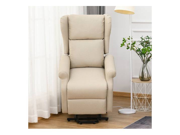 HOMCOM Relaxsessel Fernseh-/TV-Sessel mit Liegefunktion und Fernbedienung (Set, 1-St., 1), Elektrische Aufstehhilfe, Seitentasche