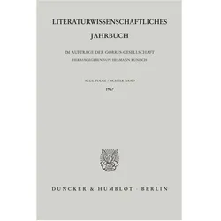 Literaturwissenschaftliches Jahrbuch., Fachbücher von Hermann Kunisch