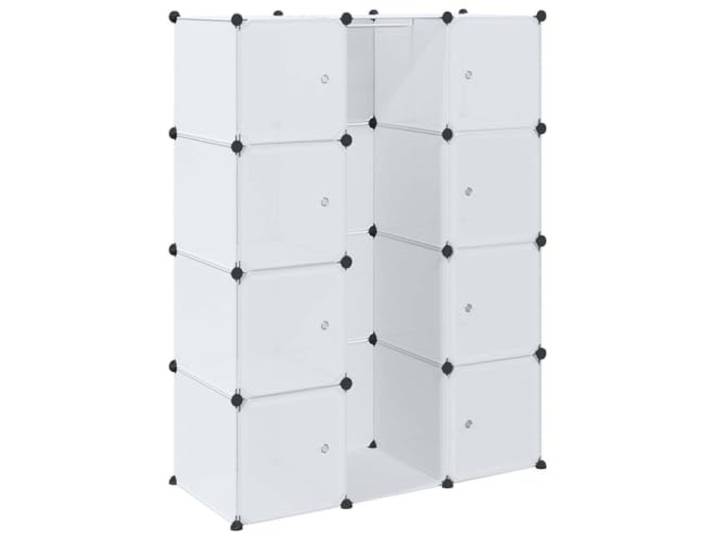 vidaXL Kast met 9 compartimenten modulair 109x36,5x143 cm wit