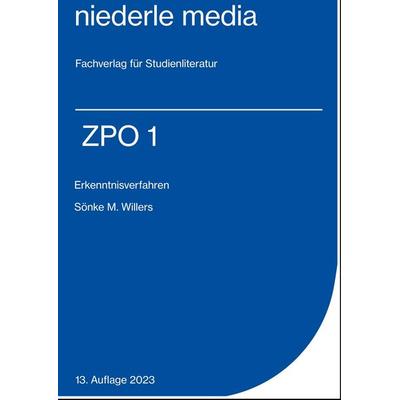 ZPO I Erkenntnisverfahren - 2023, Taschenbuch von Jan Niederle, Niederle, J