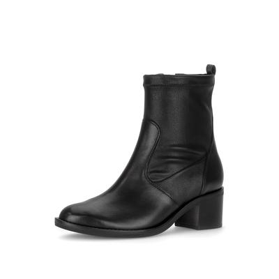 Stiefelette GABOR, Damen, Gr. 37,5, Textil, schwarz, Kalbsleder, Lederimitat, unifarben, Schuhe Stiefelette, Blockabsatz, Business-Stiefelette