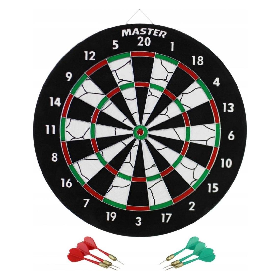 Master Tarcza do Darta Dwustronna 37 cm + 6 Rzutek (47596361)