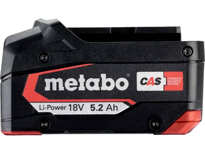 Batterie Li-Power 18 V - 5\,2 Ah METABO 625028000 avec indicateur de charge