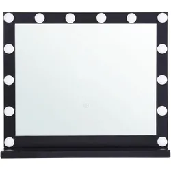 BADSPIEGEL mit LED-Beleuchtung schwarz rechteckig 50/60 cm Beauvoir