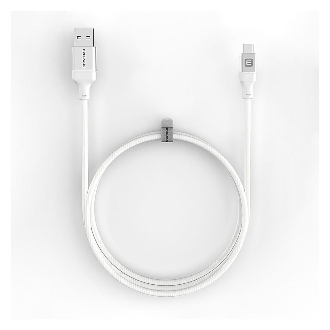 Evelatus USB A to C, 1.2M Aluminum housing braiding (1.20 m, USB 1.0) (EVELATUS)