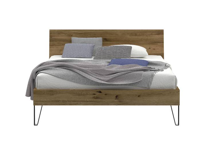 Bett Holz Werk Sumpfeiche Nature Massivholz 140 x 200 cm