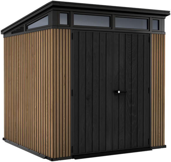 Keter Signature Venetian 7x7 - Casetta da giardino - Con porta doppia anta - 214x218x226 cm