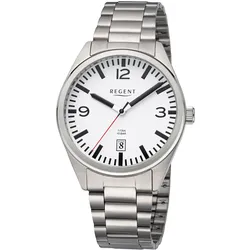 Regent F-1605 Herren-Armbanduhr Titan 10 Bar Weiß