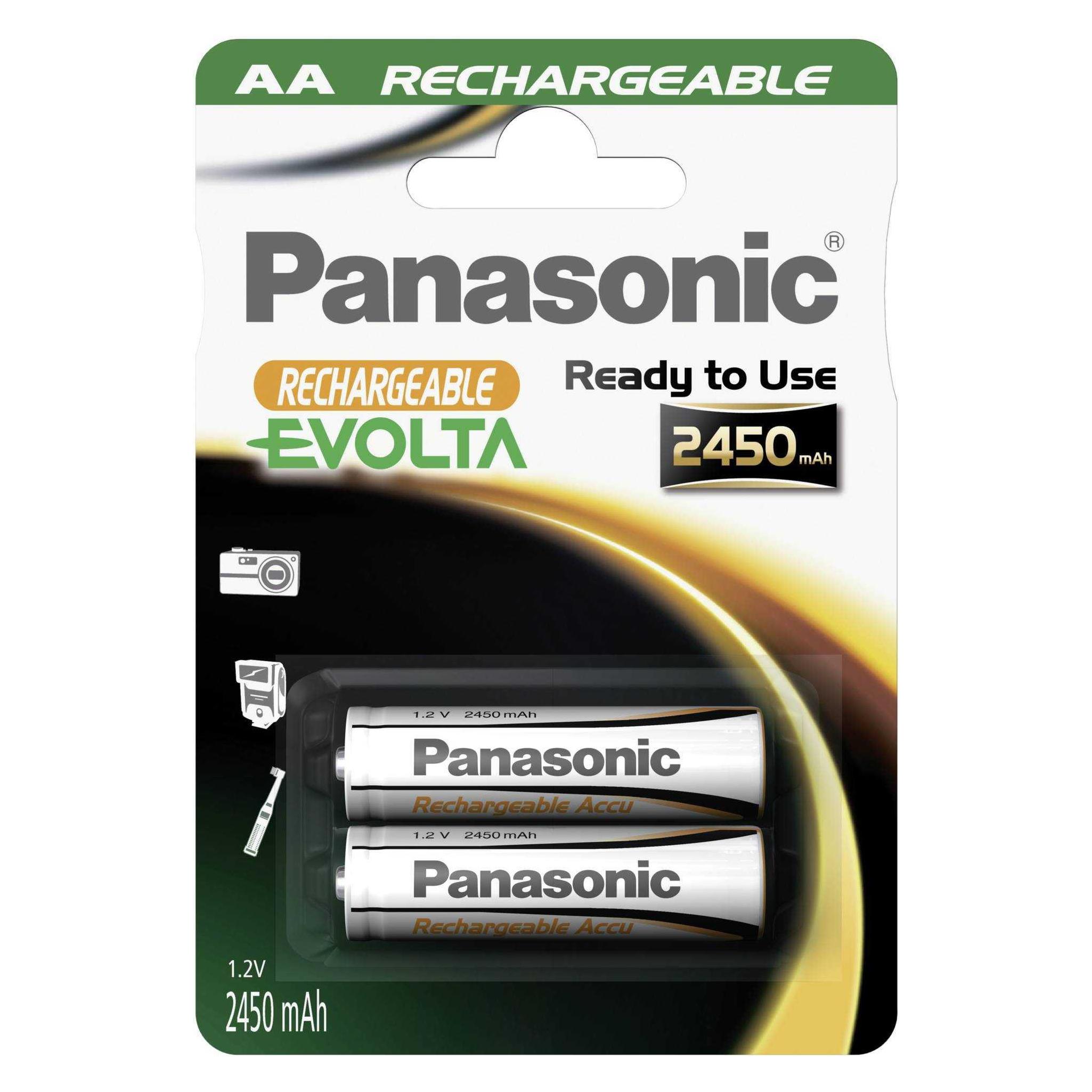 Panasonic Rechargeable Evolta (2 Stk., AA, 2450 mAh) (HHR-3XXE/2BC)