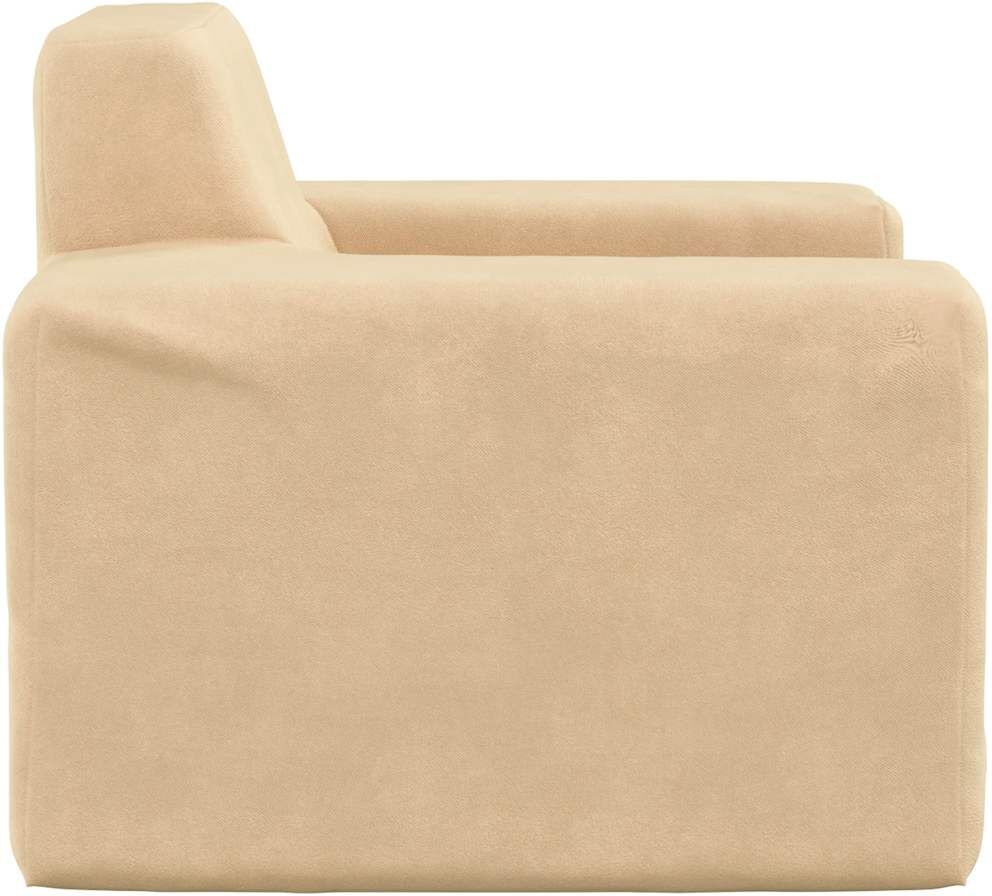 vidaXL Canapé pour enfants Crème Peluche douce