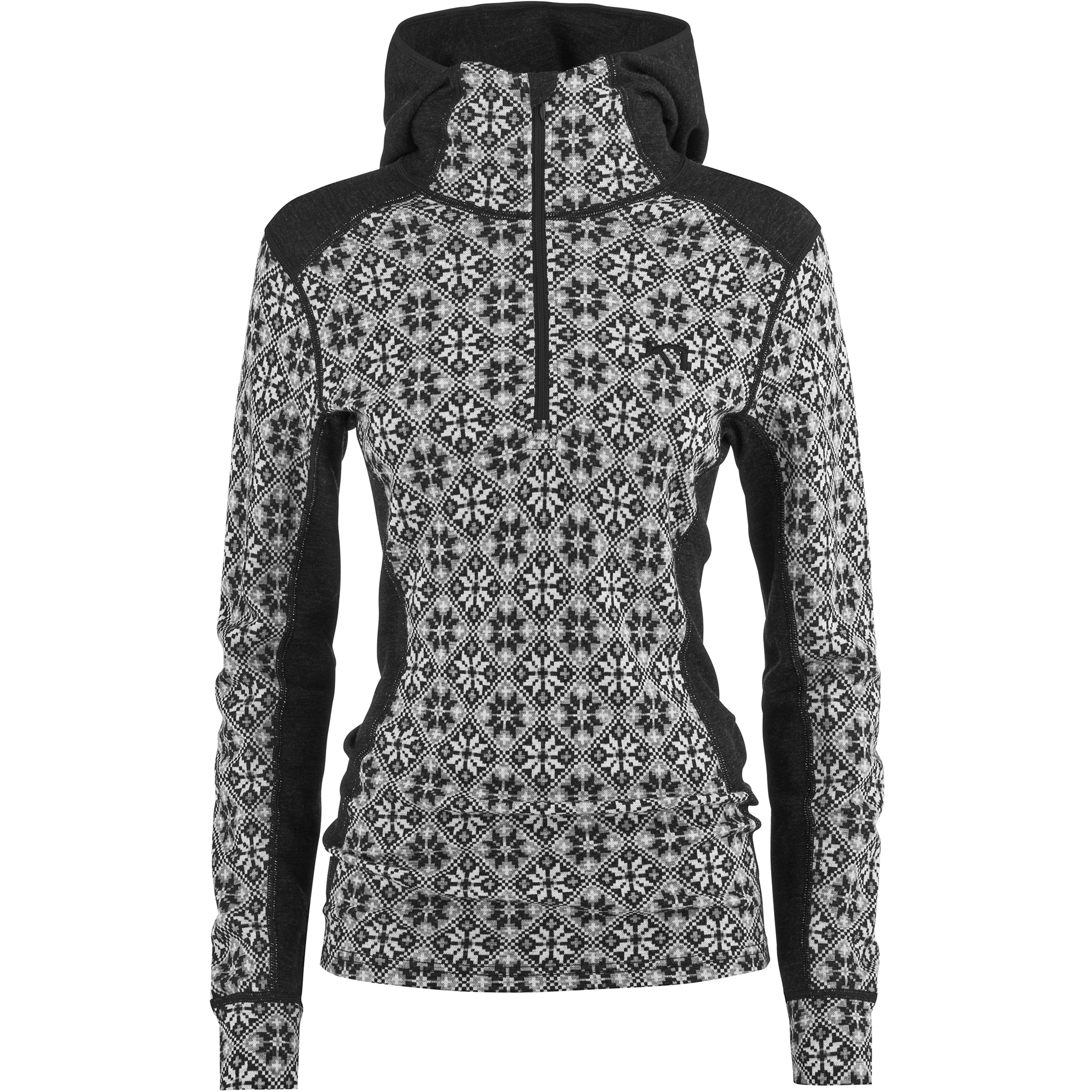 Kari Traa Rose Hood Damen Langarm Unterhemden schwarz Größe M Hautfreundlich Merinowolle