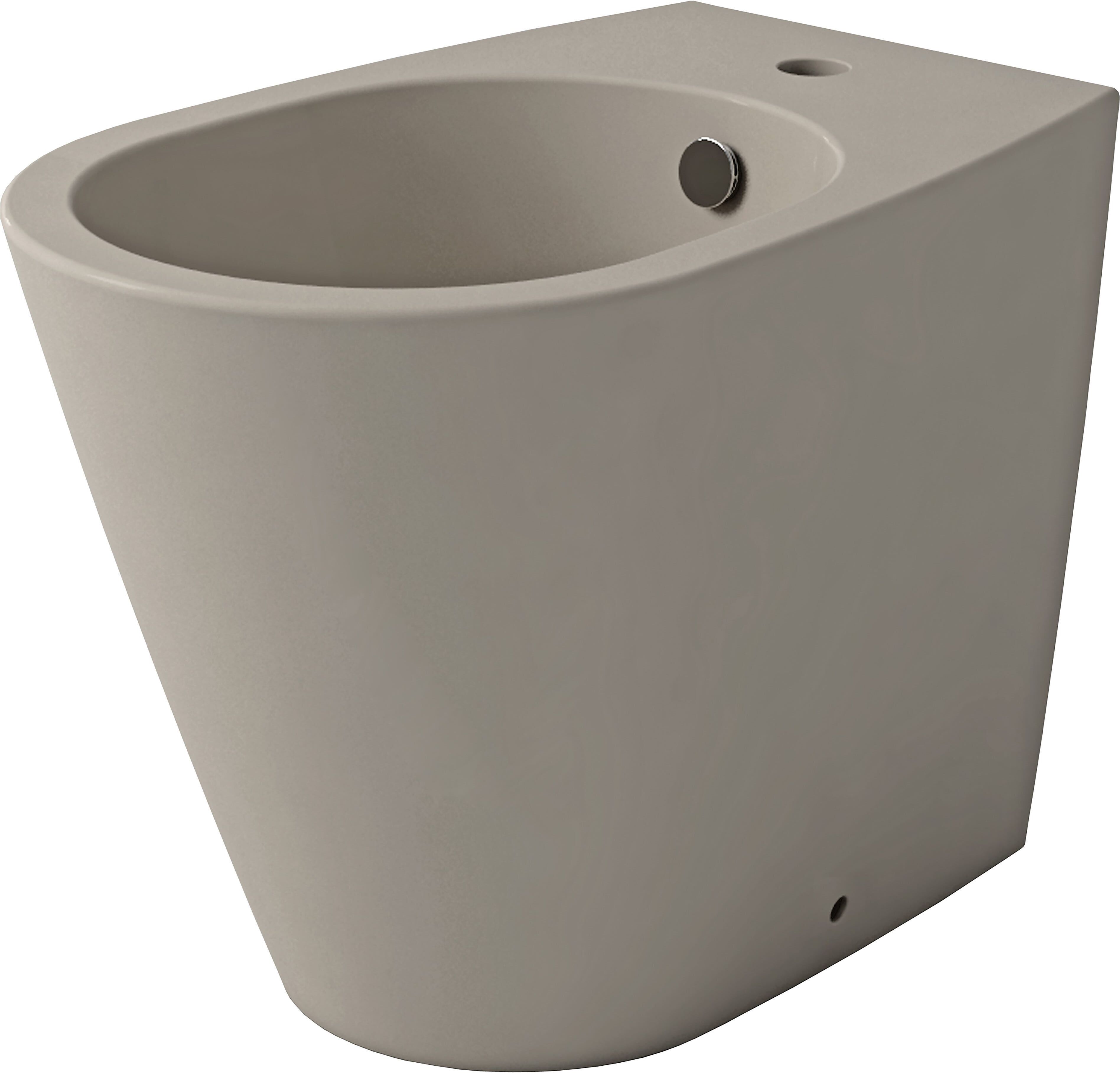 Simas BIDET  SERIE GAMBASSI FILO MURO A TERRA IN CERAMICA SABBIA MATT