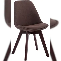 CLP Esszimmerstuhl Borneo Stoff braun/walnuss