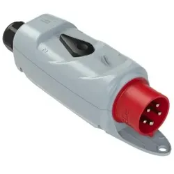 PCE 53025625 CEE-Stecker mit Schalter (WENDE) 32A 5p 6h IP44 mit Bügel
