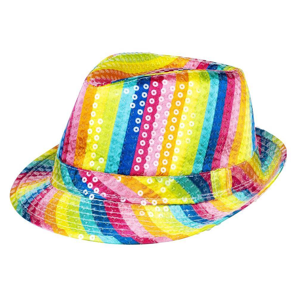 Boland Rainbow Glitzer Trilby Hut, : Mit Glitter Pailletten (01326)