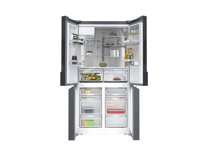 Siemens KF96DAXEA Kühl-Gefrier-Kombination Schwarz Stahl