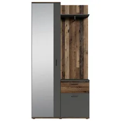 Garderobe Jakob Alteiche Dekor/Anthrazit B: 97 cm