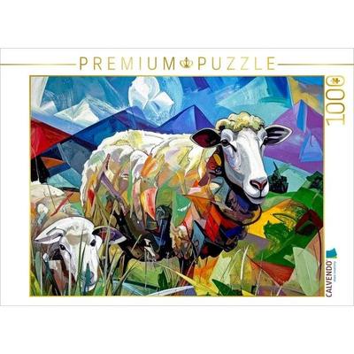 CALVENDO Puzzle Schaf | 1000 Teile Lege-Größe 64x48cm Foto-Puzzle für glückliche Stunden