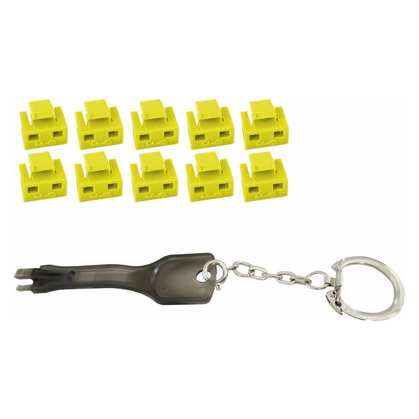 MicroConnect RJ45 Port blockers with key (MC-RJ45PORTBLOCK-Y)