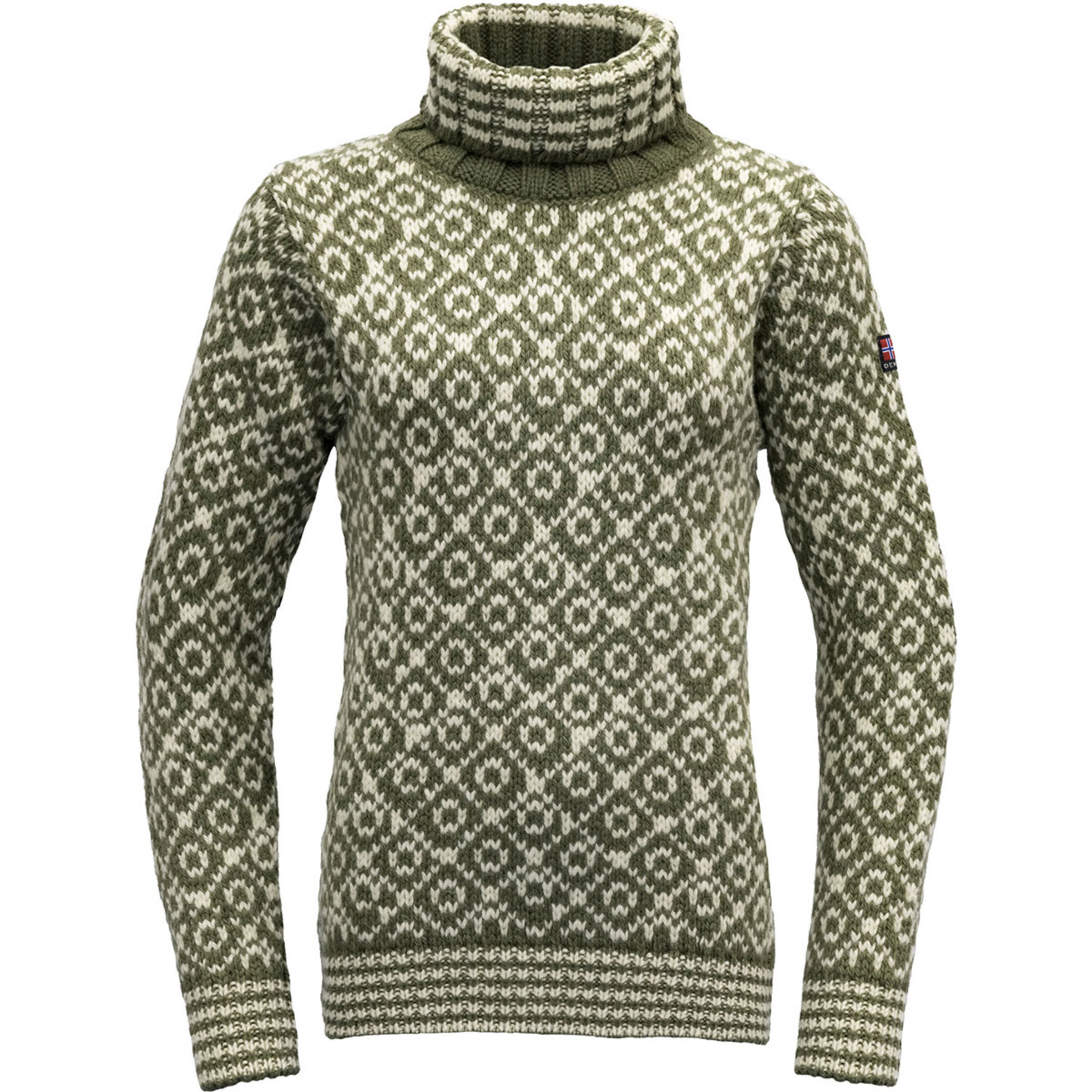 Devold Svalbard High Neck Pullover oliv Größe M Lifestyle Atmungsaktiv