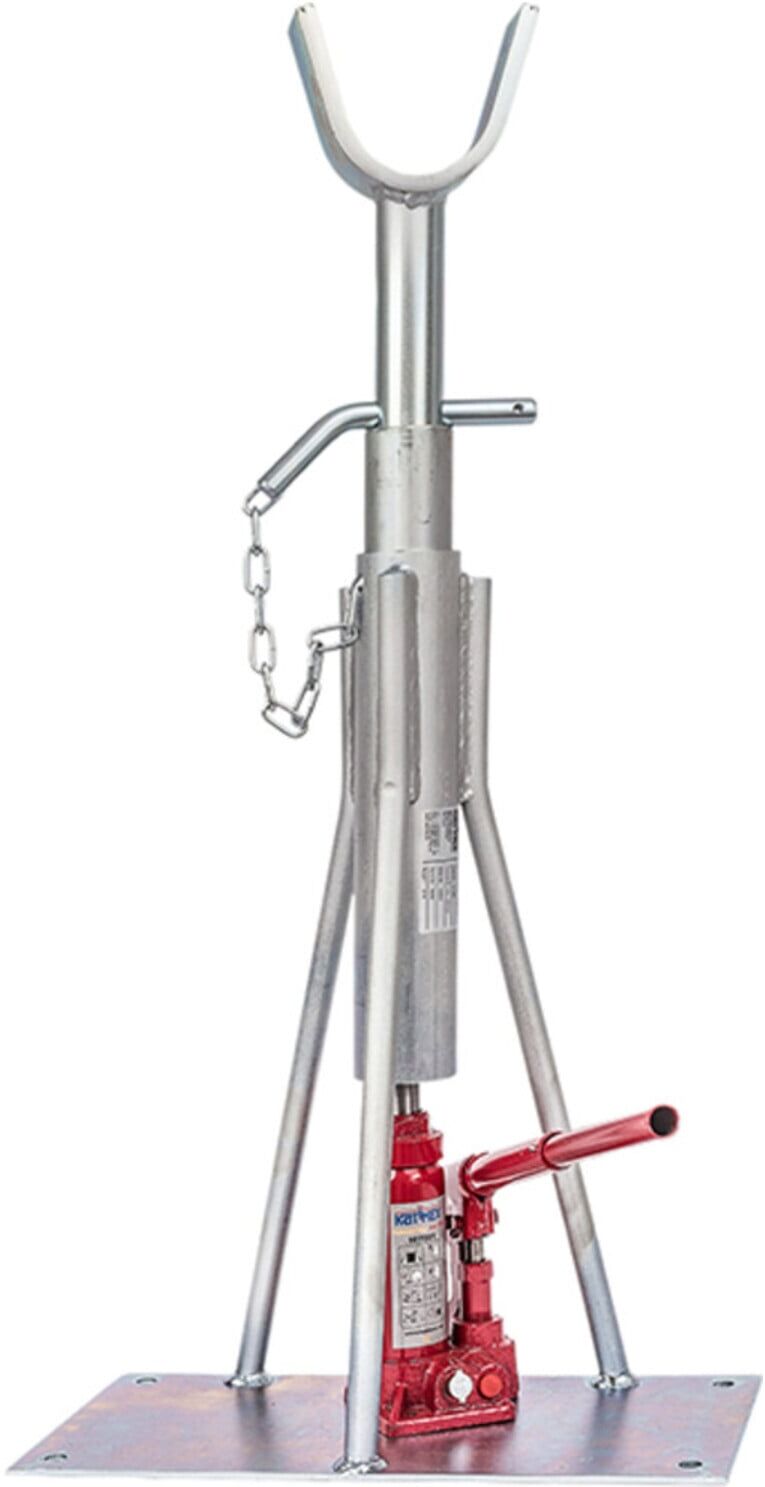 Katimex Hydraulischer Kabeltrommelheber aus Stahl mit Fußpumpe und Sicherheitsventil (Tragkraft:800 kg) für Kabeltrommeltransport, 107014)