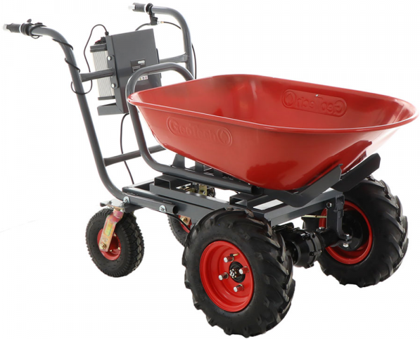 Geotech CAR 300T-100 - Carriola elettrica a batteria 40V 6Ah con cassone ribaltabile