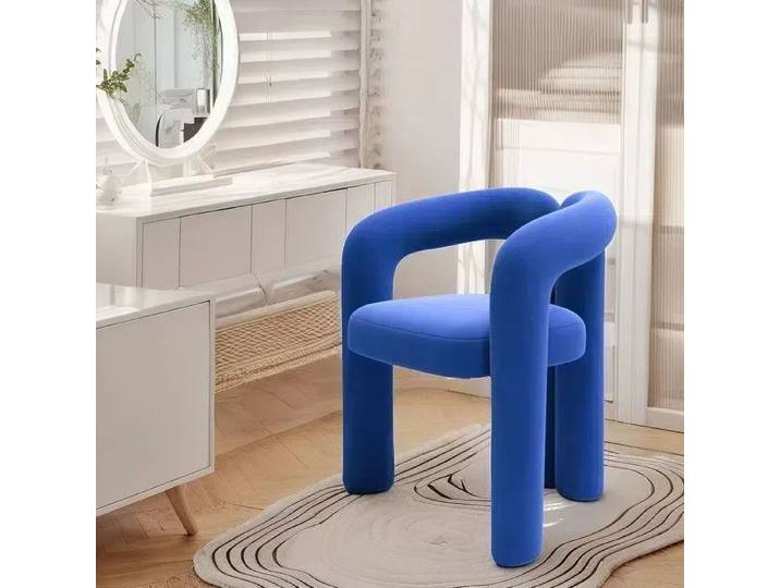 Fauteuil en tissu velours doux et respirant pour salon de manucure, structure robuste et confortable pour salon de beauté ou salon.