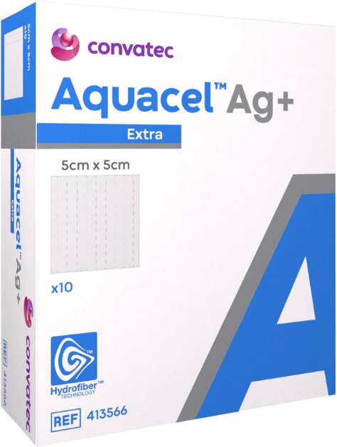 Aquacel Ag+ Extra Penso Esteril 5x5cm 10 unidades