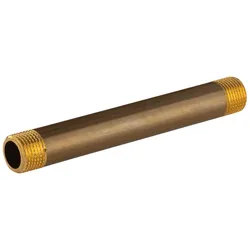 Messing Gewinde-Fitting Distanz Doppelnippel 1/2"-1/2" L= 150 mm, schwere Ausführung