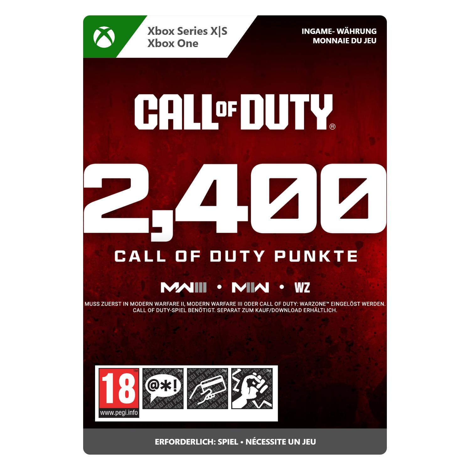 Microsoft Xbox Call of Duty Points- 2,400 Download Code (7LM-00082)