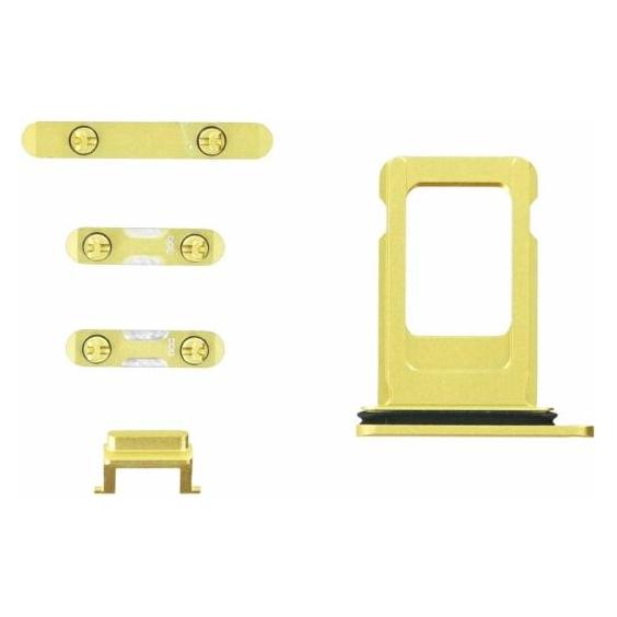OEM Button Set für iPhone 11 gelb (Apple iPhone 11) (25446394)