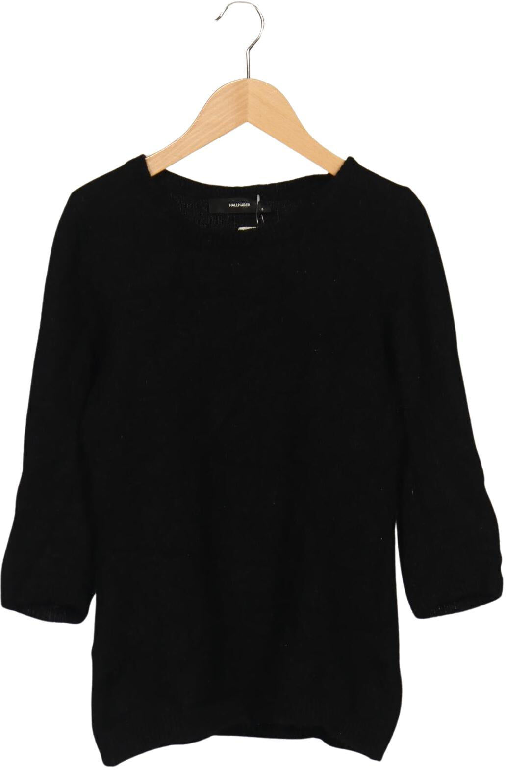 Hallhuber Damen Pullover, Schwarz, Gr. S, Synthetik / Angorawolle - Second Hand