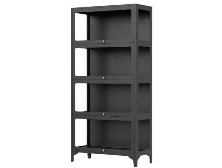 Vitrine Glas Schwarz Sammlervitrine Stehend Vitrinenschrank Küche Modern Vitrinenschrank Schwarz Metall Vitrine Glas Glasvitrine Stehend Stahl Wohnzimmer Küchenschrank Vitrine Sammlervitrine
