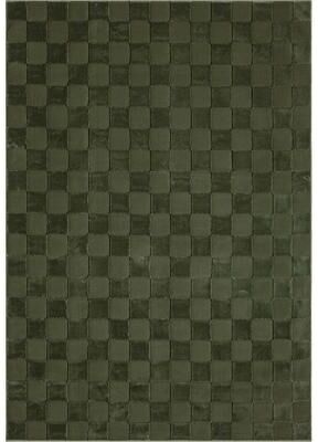 Abani Rugs Plush Deco PDE100A Machine Washable Forest Green Checker Area Rug