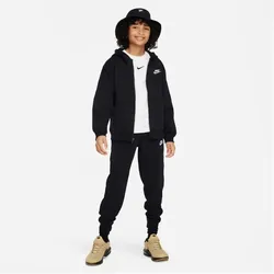 NIKE Sportswear Club Fleece Trainingsanzug Kinder 010 - black/white XS (122-128 cm)