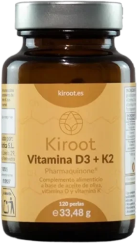 Kiroot Vitamin D3+K2 120 Pearls