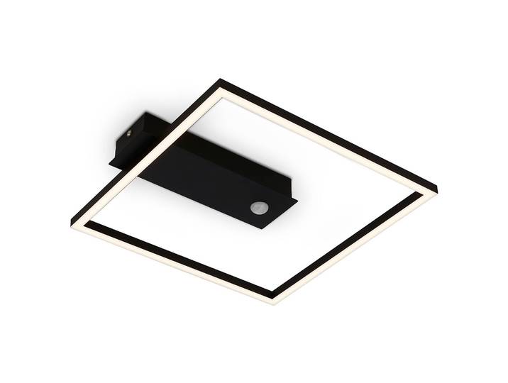 Plafonnier LED Figa Sensor 1 ampoule 30 x 5 x 32cm Noir/Noir Aluminium thermopoudré Polypropylène LED Module LED