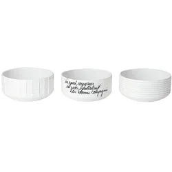 Räder Schälchen Set Häppchenweise, Schüssel + Schale, Weiss, Schwarz